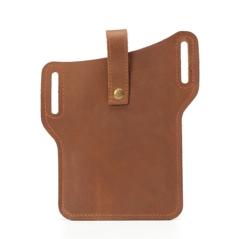 Borsa da cintura in pelle comoda per il trasporto del telefono cellulare retrò - image 1