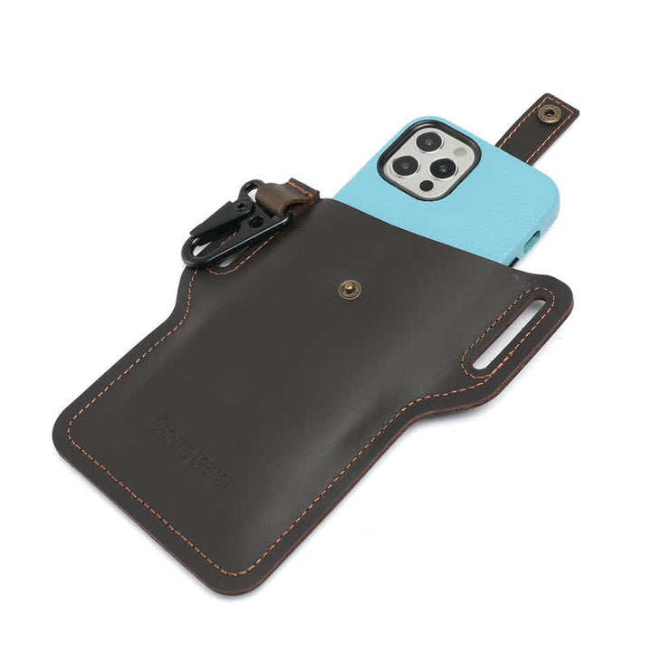 Borsa da cintura in pelle comoda per il trasporto del telefono cellulare retrò - image 17