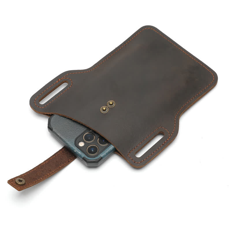 Borsa da cintura in pelle comoda per il trasporto del telefono cellulare retrò - image 16