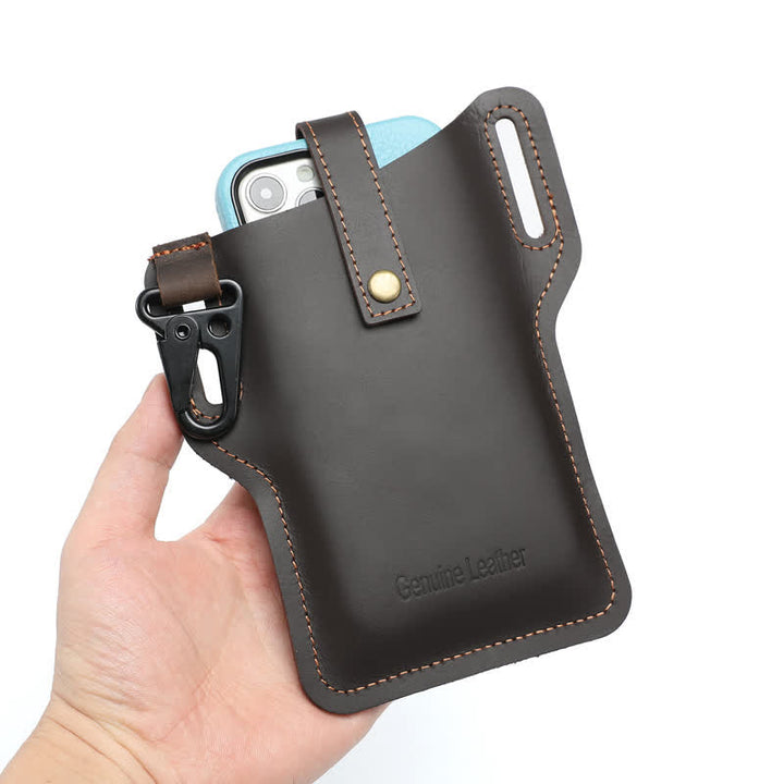 Borsa da cintura in pelle comoda per il trasporto del telefono cellulare retrò - image 7
