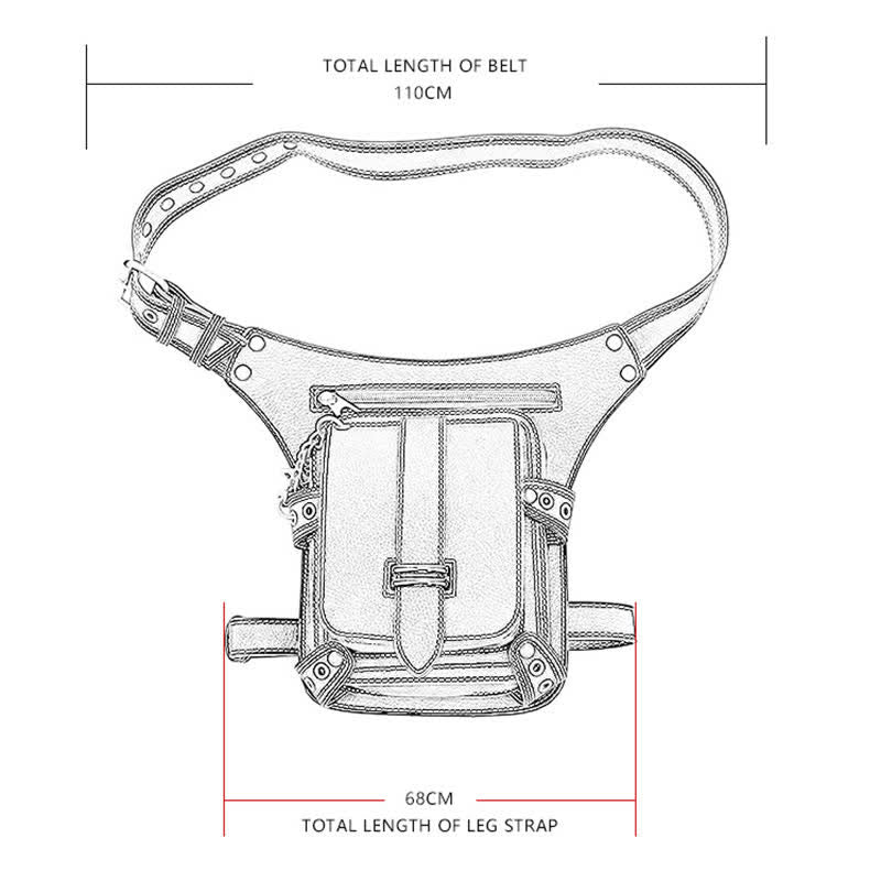 Borsa a tracolla da gamba per motocicletta punk steampunk - image 4