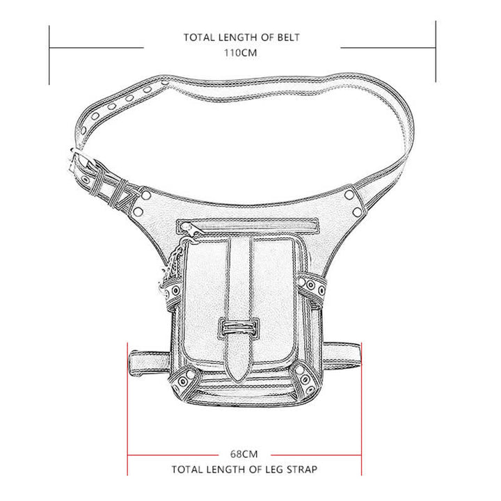 Borsa a tracolla da gamba per motocicletta punk steampunk - image 4