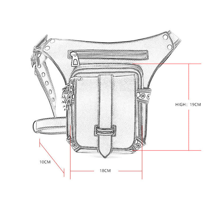 Borsa a tracolla da gamba per motocicletta punk steampunk - image 5