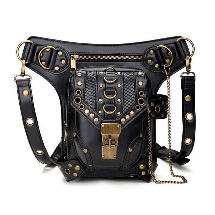 Marsupio Steampunk Fondina per coscia Borsa a tracolla per vita e gamba - Stile n. 2 - image 3