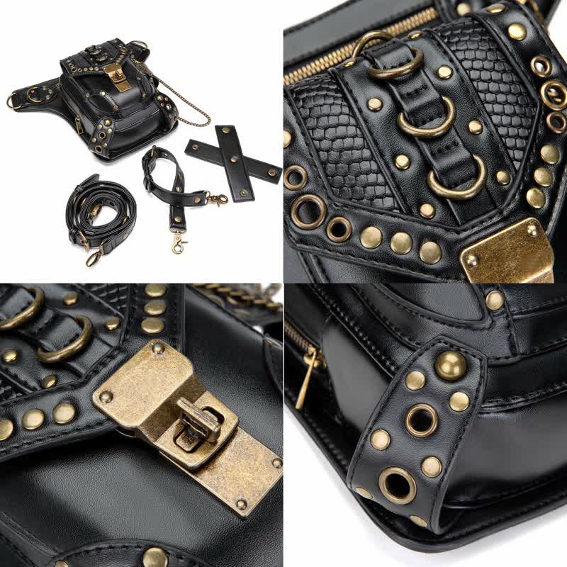 Marsupio Steampunk Fondina per coscia Borsa a tracolla per vita e gamba - image 10