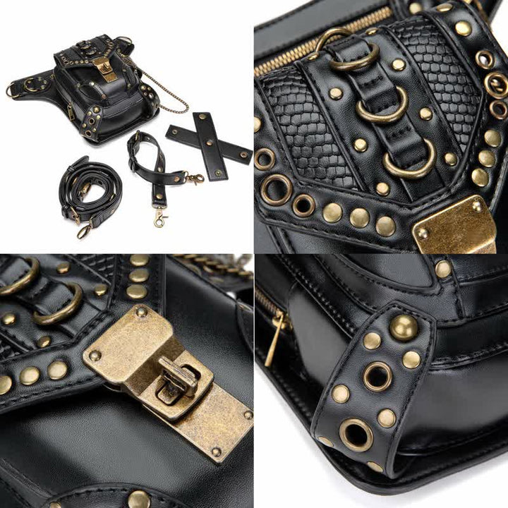 Marsupio Steampunk Fondina per coscia Borsa a tracolla per vita e gamba - image 10