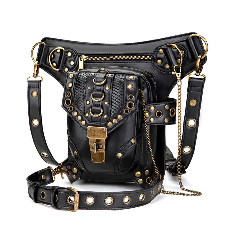 Marsupio Steampunk Fondina per coscia Borsa a tracolla per vita e gamba - image 8