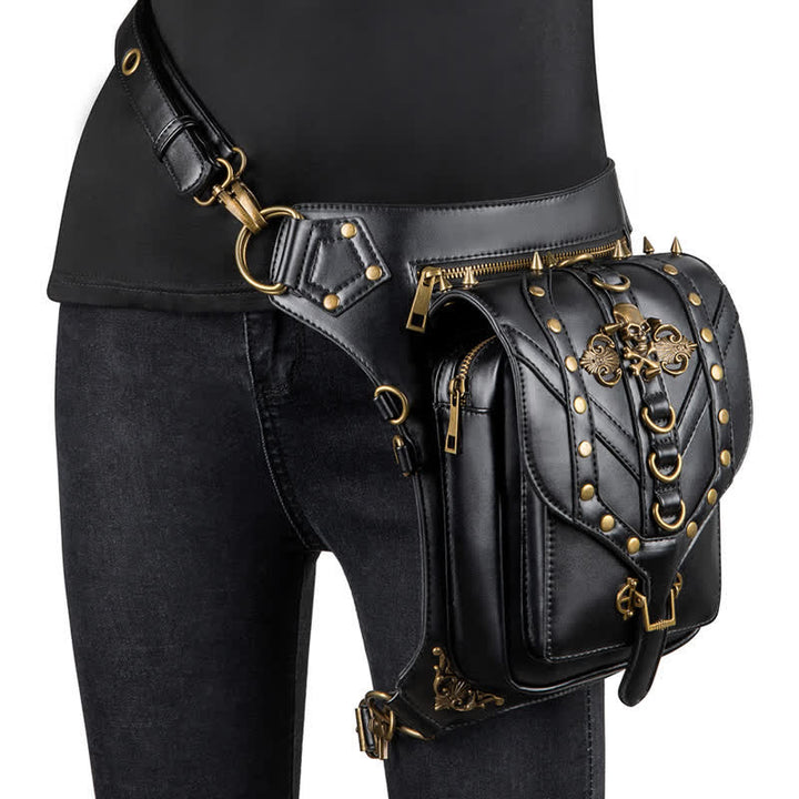Marsupio Steampunk Fondina per coscia Borsa a tracolla per vita e gamba - Stile n. 1 - image 0