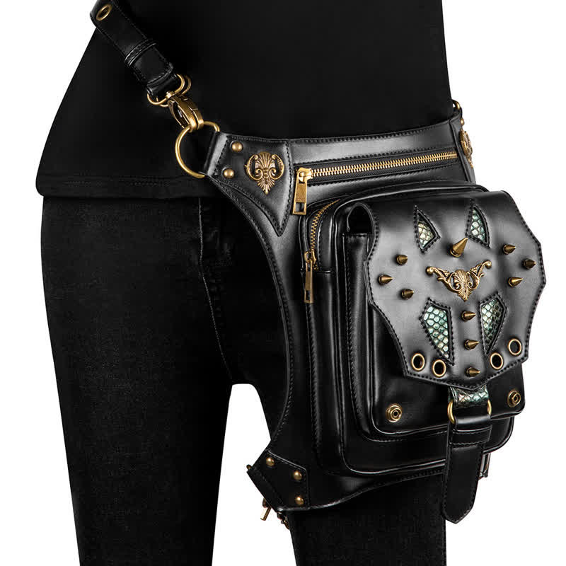 Marsupio Steampunk Fondina per coscia Borsa a tracolla per vita e gamba - Stile n. 6 - image 16