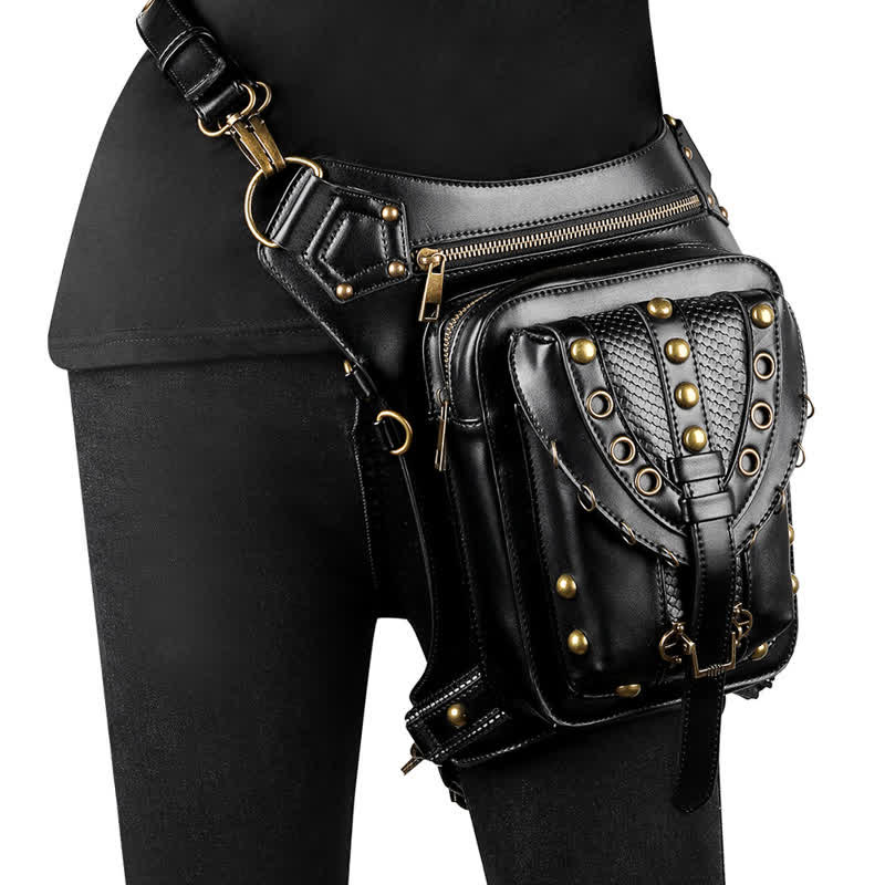 Marsupio Steampunk Fondina per coscia Borsa a tracolla per vita e gamba - Stile n. 5 - image 15