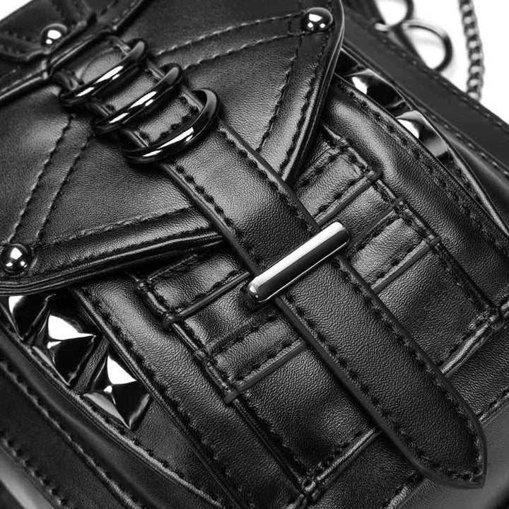 Borsa da gamba in vita con rivetto punk da motocicletta nera Steampunk - image 12