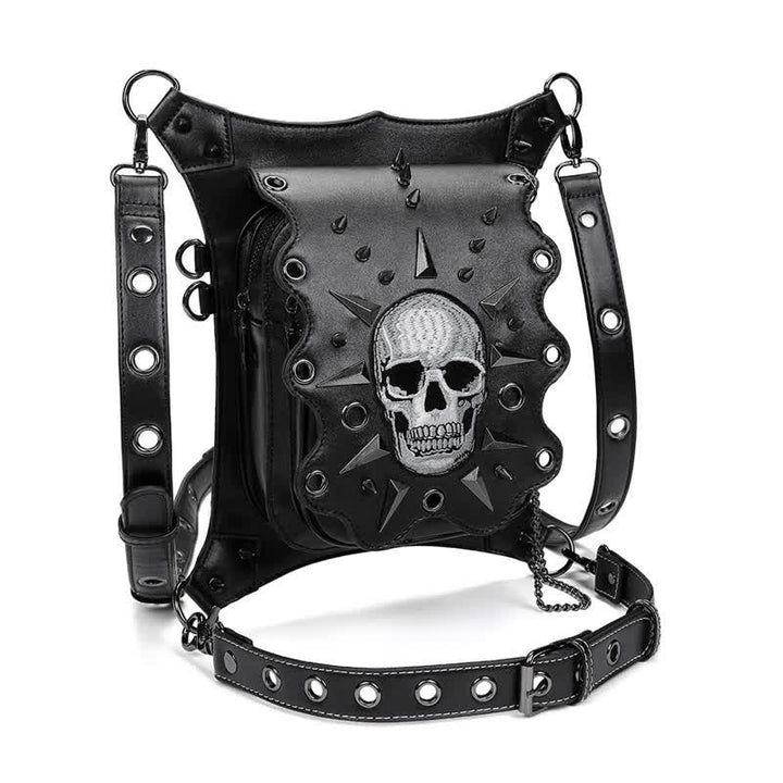 Borsa a tracolla in stile gotico con teschio e steampunk - image 7