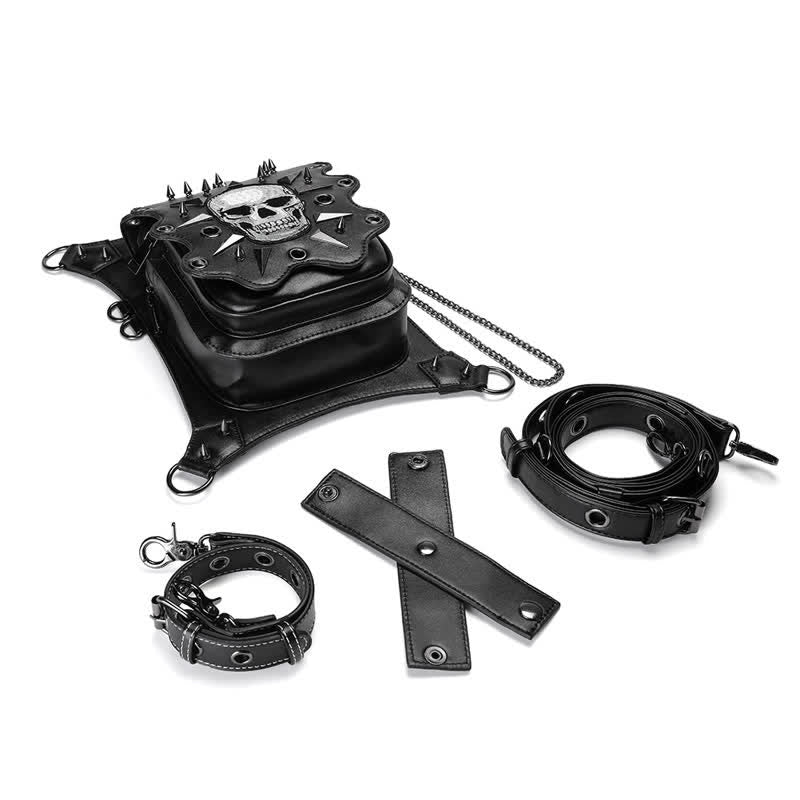 Borsa a tracolla in stile gotico con teschio e steampunk - image 5