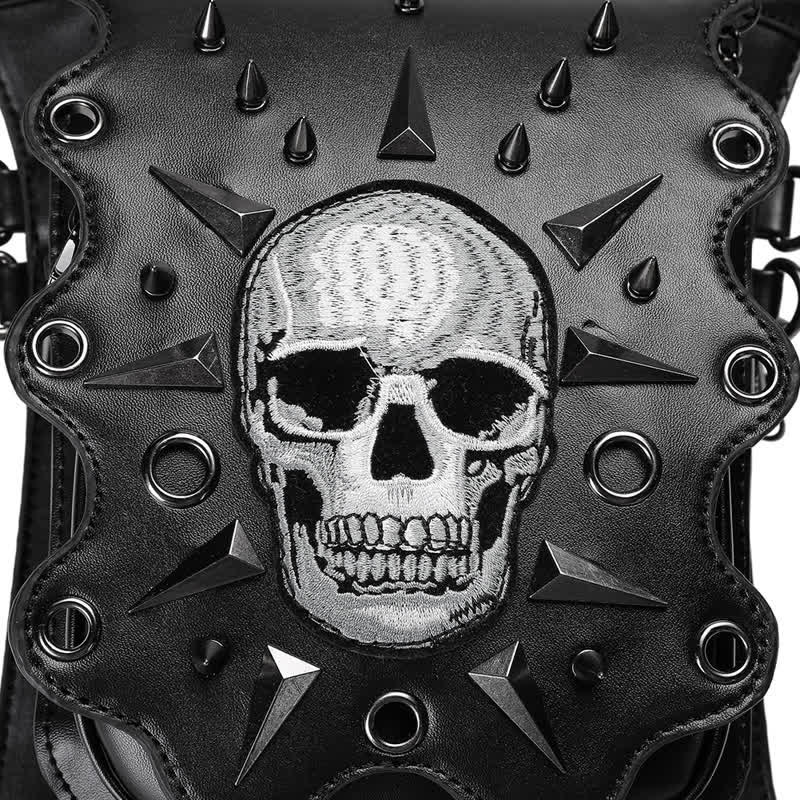 Borsa a tracolla in stile gotico con teschio e steampunk - image 12
