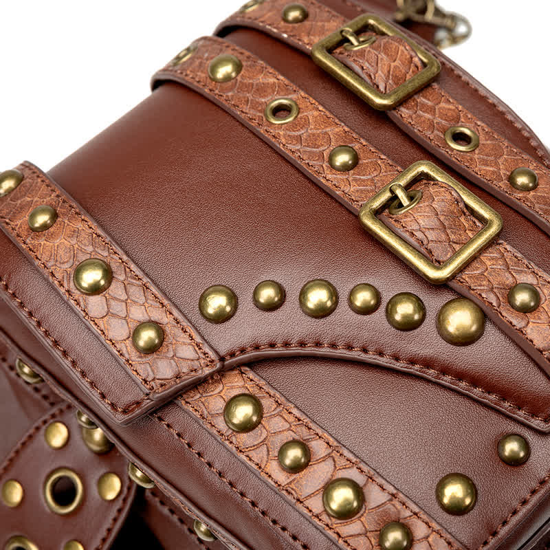 Borsa a tracolla con catena per moto Brown Rock - image 13