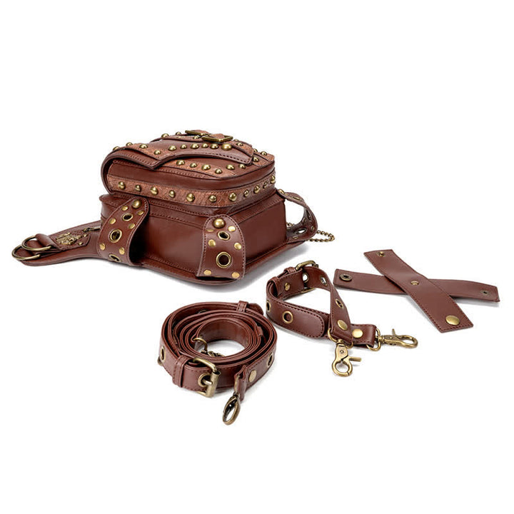 Borsa a tracolla con catena per moto Brown Rock - image 5