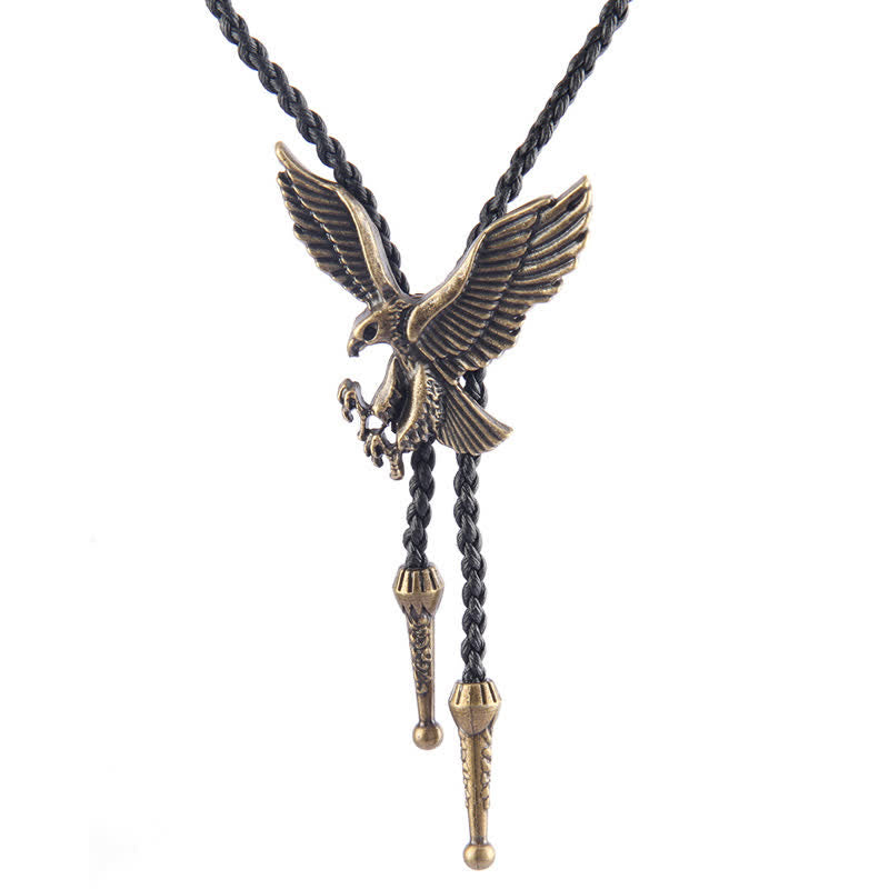 Cravatta Bolo Western con aquila volante - Aquila volante - Oro antico - image 3