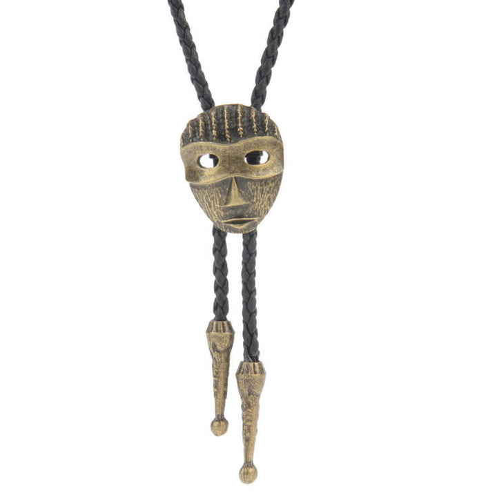 Cravatta Bolo Western con aquila volante - Maschera - Oro antico - image 12
