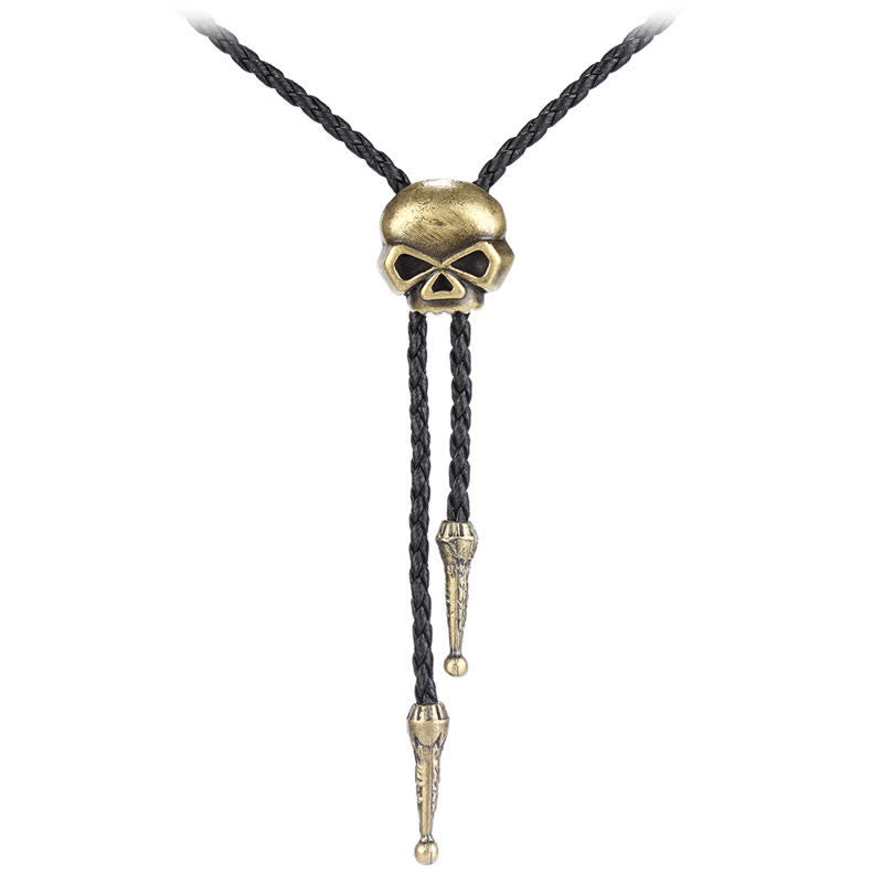 Cravatta Bolo Western con aquila volante - Cranio - Oro antico - image 18