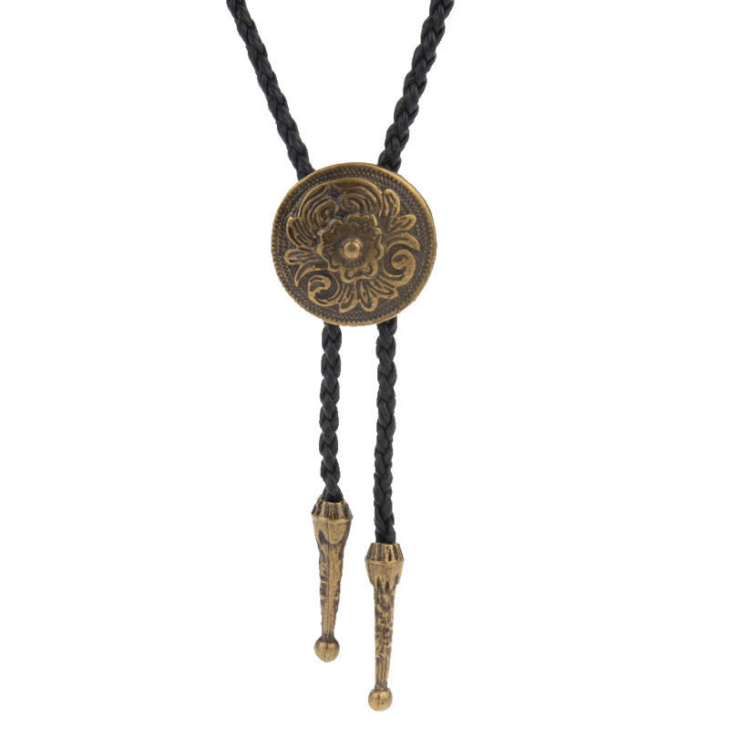 Cravatta Bolo Western con aquila volante - Fiore - Oro antico - image 16