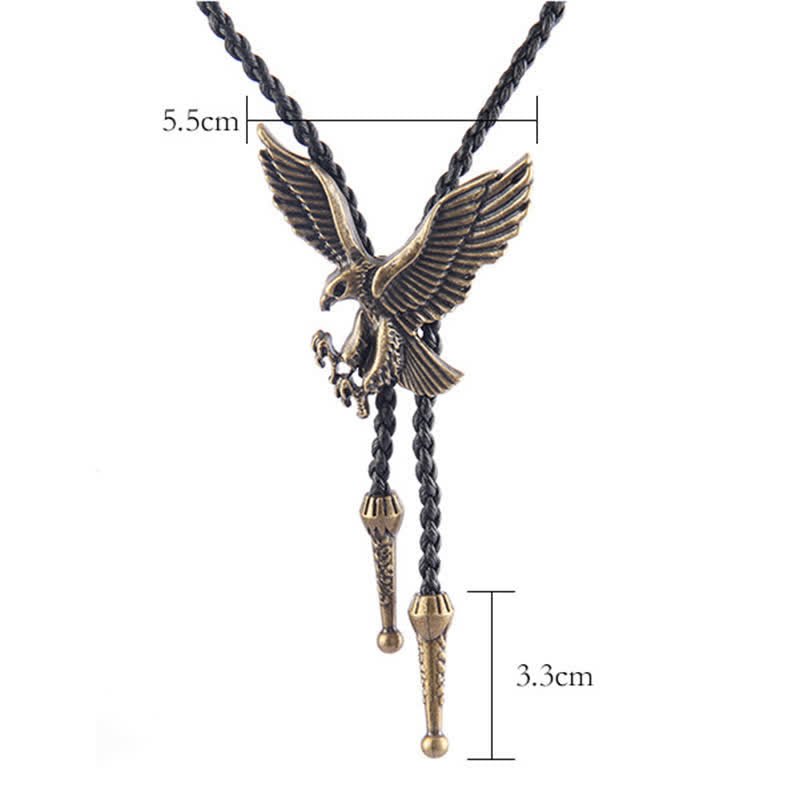Cravatta Bolo Western con aquila volante - image 6