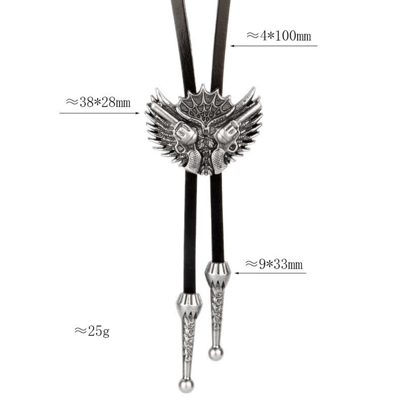 Cravatta Bolo Casual Double Guns Wings - image 5