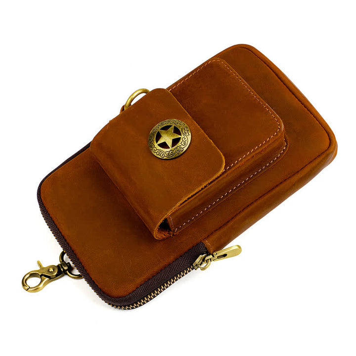 Borsa da viaggio in pelle per cintura, porta cellulare e sigarette - image 5
