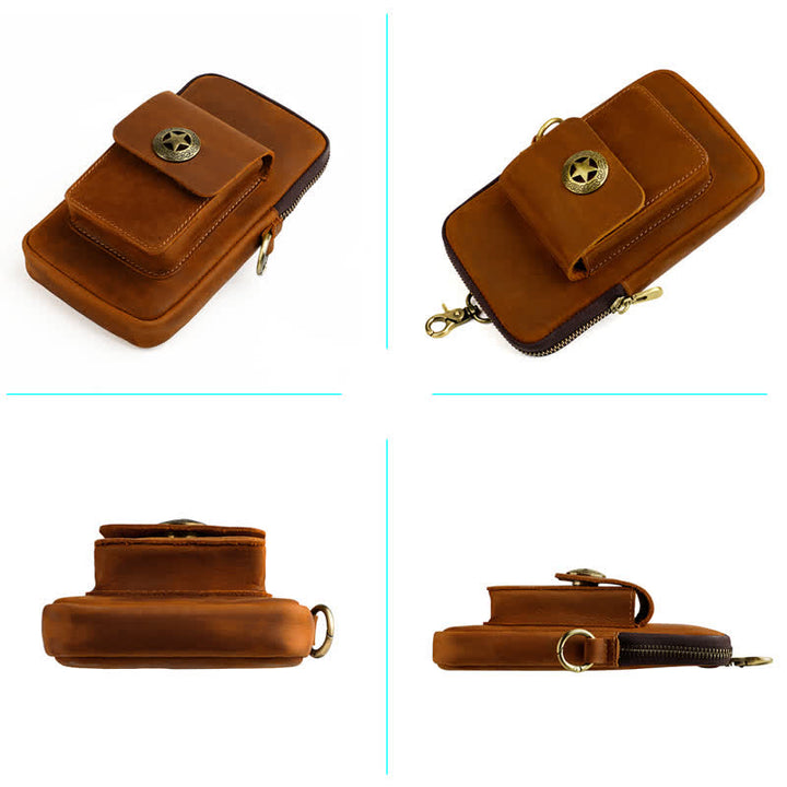 Borsa da viaggio in pelle per cintura, porta cellulare e sigarette - image 4