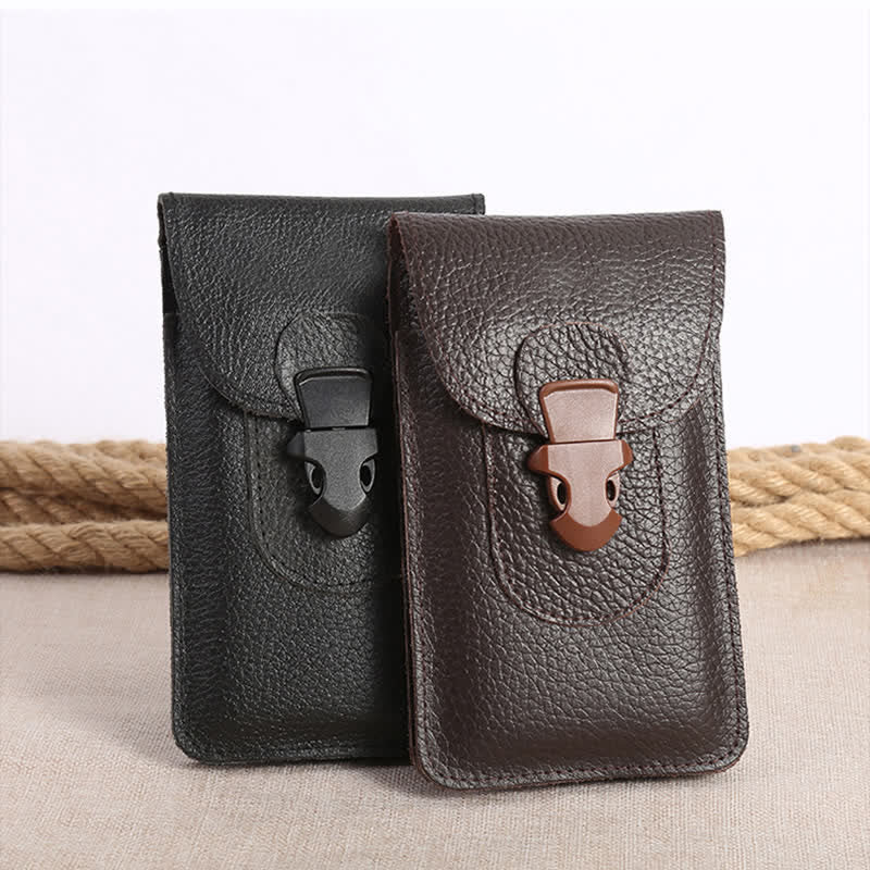 Borsa da cintura in pelle con fibbia di rilascio per cellulare - image 2