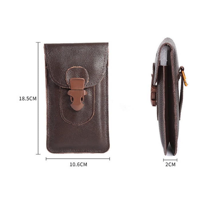 Borsa da cintura in pelle con fibbia di rilascio per cellulare - image 6