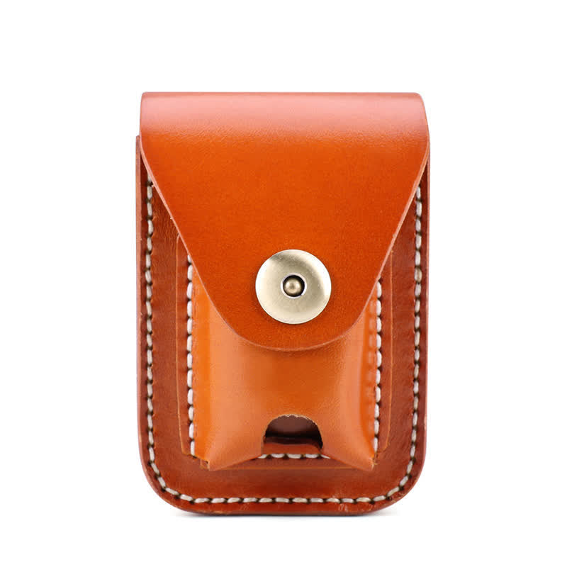 Mini custodia portatile per sigarette in pelle con cintura - Arancia - image 11