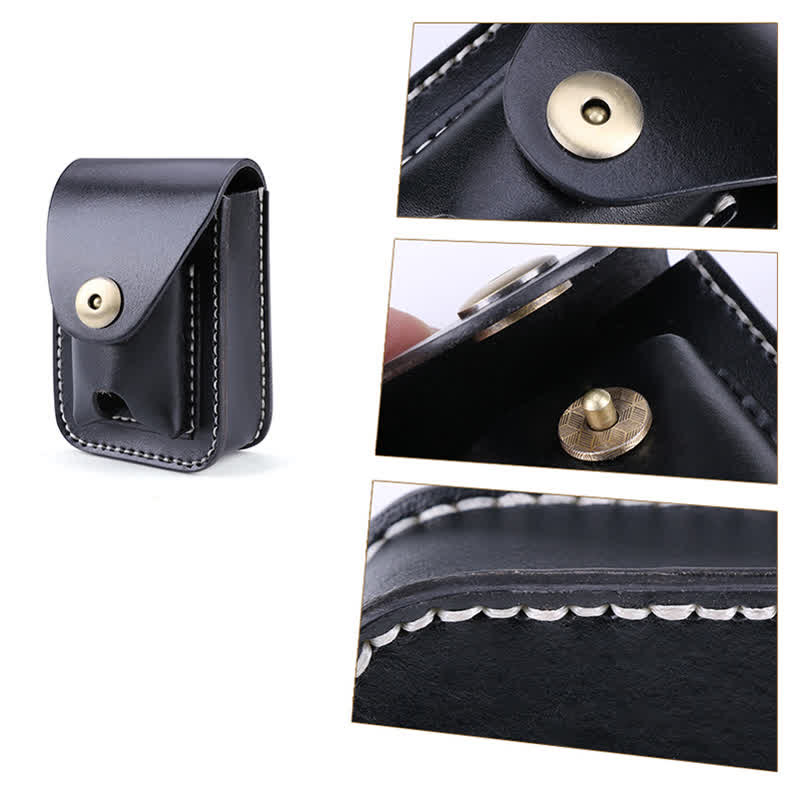 Mini custodia portatile per sigarette in pelle con cintura - image 10