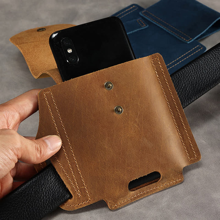 Borsa da cintura in pelle con fodero tattico per telefono da esterno - image 1