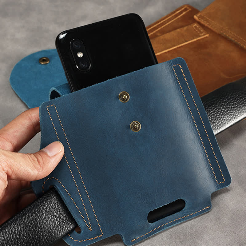 Borsa da cintura in pelle con fodero tattico per telefono da esterno - image 6