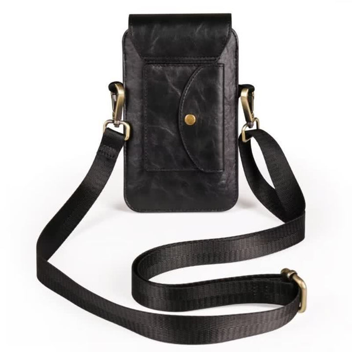 Borsa a tracolla in pelle con fondina per telefono - image 12