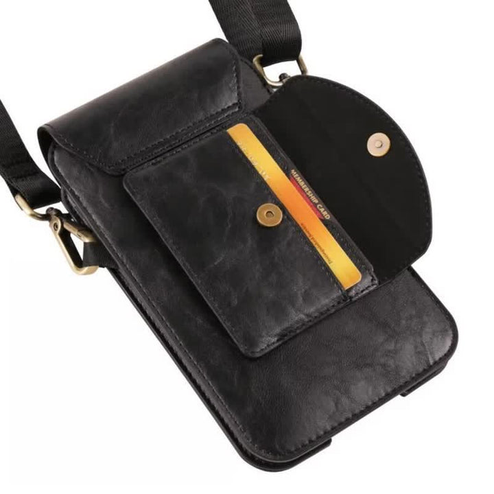 Borsa a tracolla in pelle con fondina per telefono - image 13
