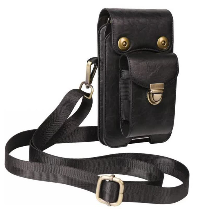 Borsa a tracolla in pelle con fondina per telefono - image 11