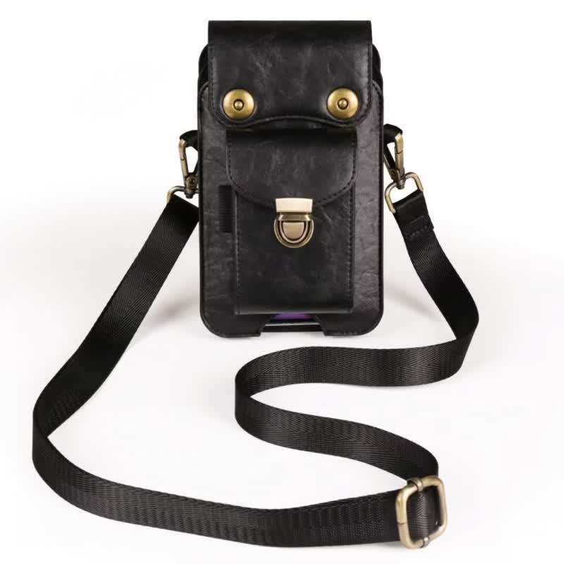 Borsa a tracolla in pelle con fondina per telefono - image 10