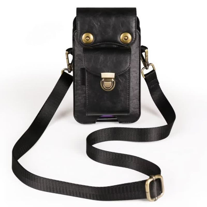 Borsa a tracolla in pelle con fondina per telefono - image 10