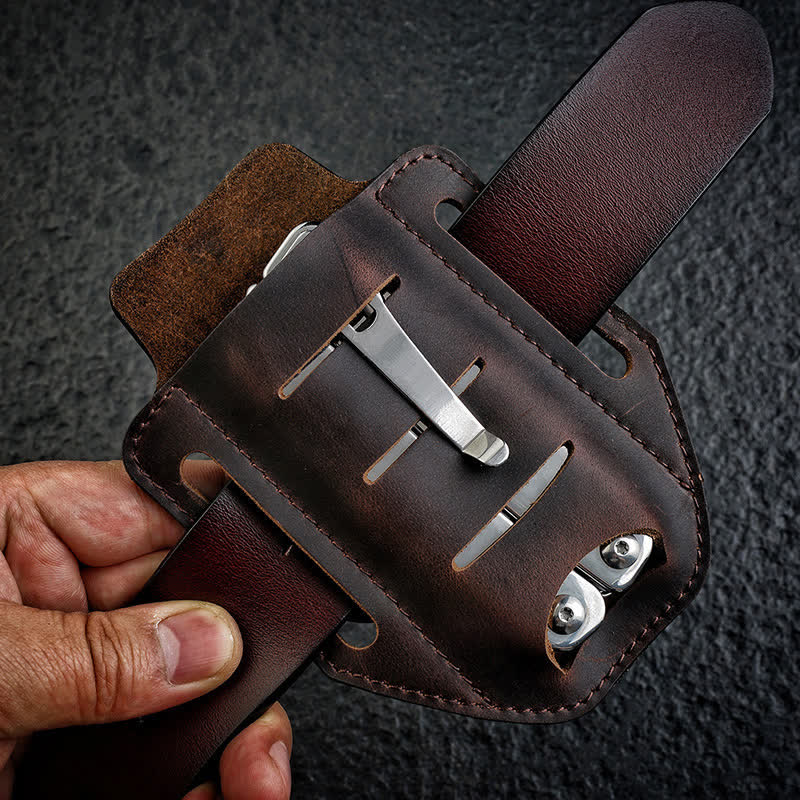 Borsa da cintura in pelle con fodero per torcia multiuso - image 4
