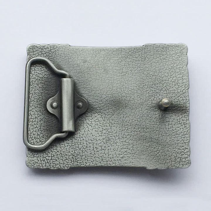 Cintura in pelle con fibbia rettangolare turchese western fai da te da uomo - image 1