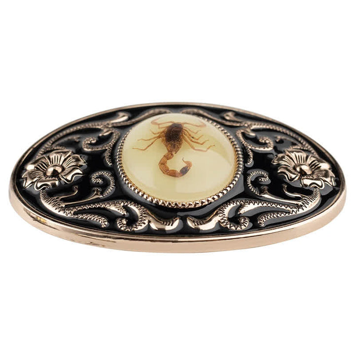 Cintura in pelle con fibbia a forma di scorpione luminoso decorativo fai da te da uomo - image 3