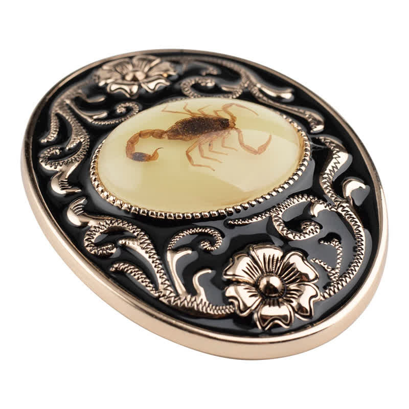 Cintura in pelle con fibbia a forma di scorpione luminoso decorativo fai da te da uomo - image 5