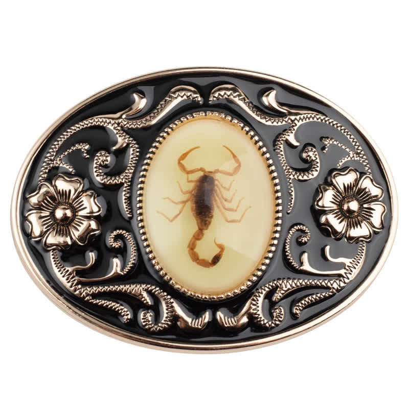 Cintura in pelle con fibbia a forma di scorpione luminoso decorativo fai da te da uomo - image 4