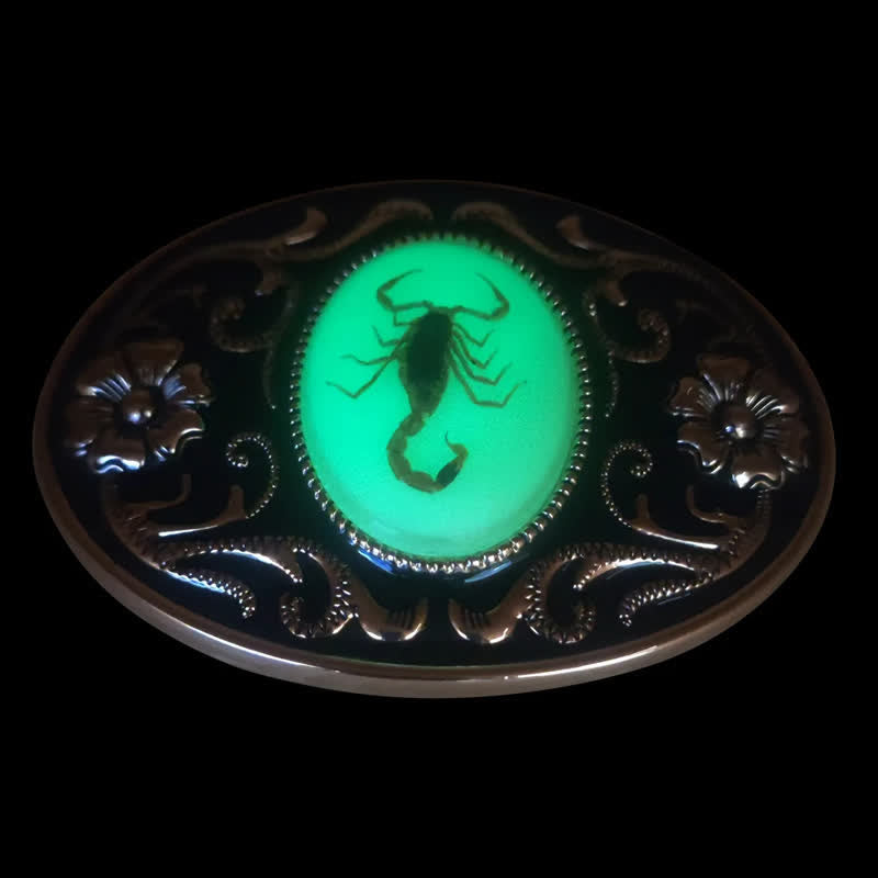Cintura in pelle con fibbia a forma di scorpione luminoso decorativo fai da te da uomo - image 6