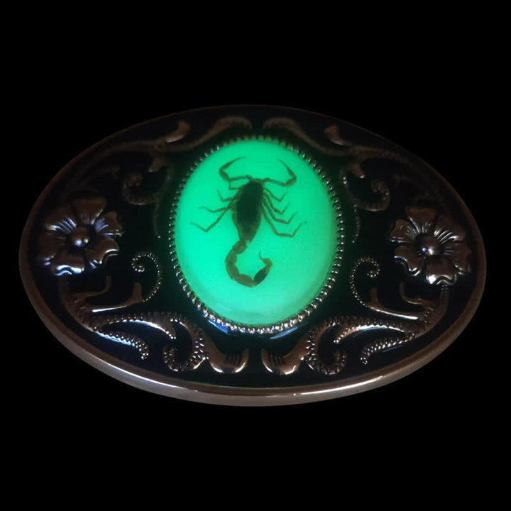 Cintura in pelle con fibbia a forma di scorpione luminoso decorativo fai da te da uomo - image 6