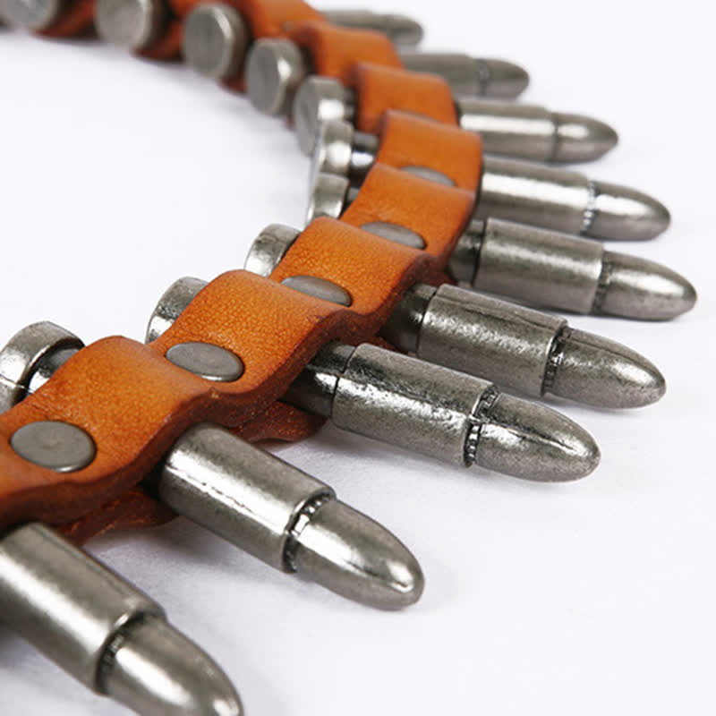Cintura in pelle con rivetti a proiettile cool e personalità - image 7