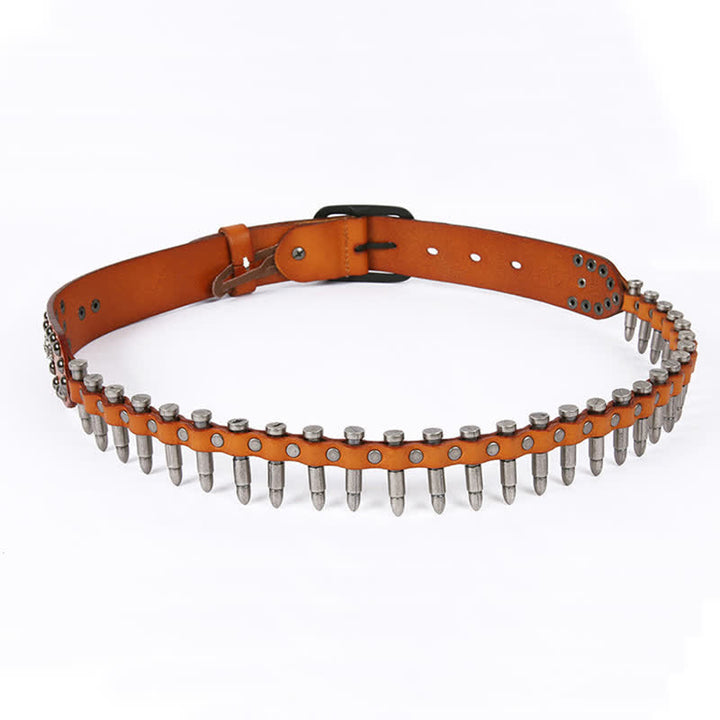 Cintura in pelle con rivetti a proiettile cool e personalità - image 2