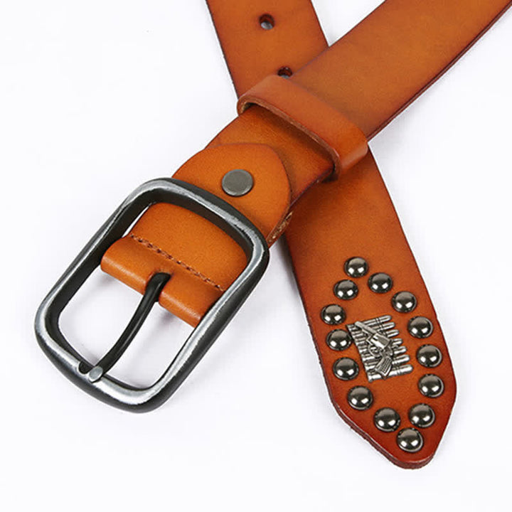 Cintura in pelle con rivetti a proiettile cool e personalità - image 5