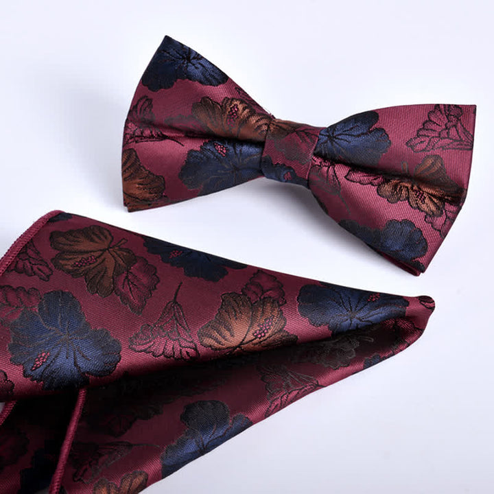 Set di 2 papillon formali da uomo bordeaux da uomo - Stile n. 2 - image 2